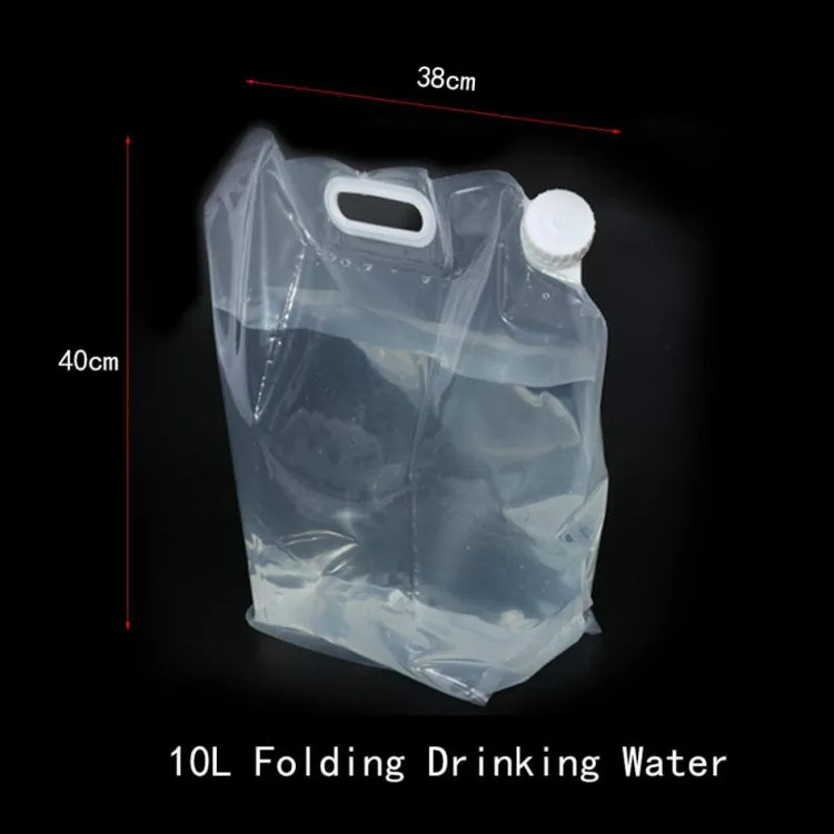 Foldable Water Bag Outdoor Sports Camping Hiking Storge Water Bucket Picnic Water Container Lifting Carrier Water Bag 15L(WHITE)