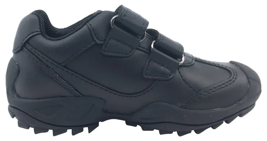 GEOX Boy's Savage Velcro Sneaker Tennis Shoes (Black)