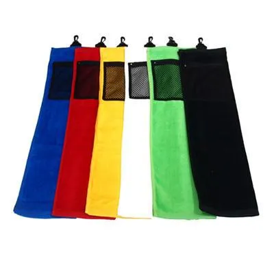 Golf Towel with Mesh pocket