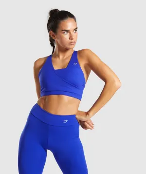 Gymshark Laser Cut Sports Bra - Blue