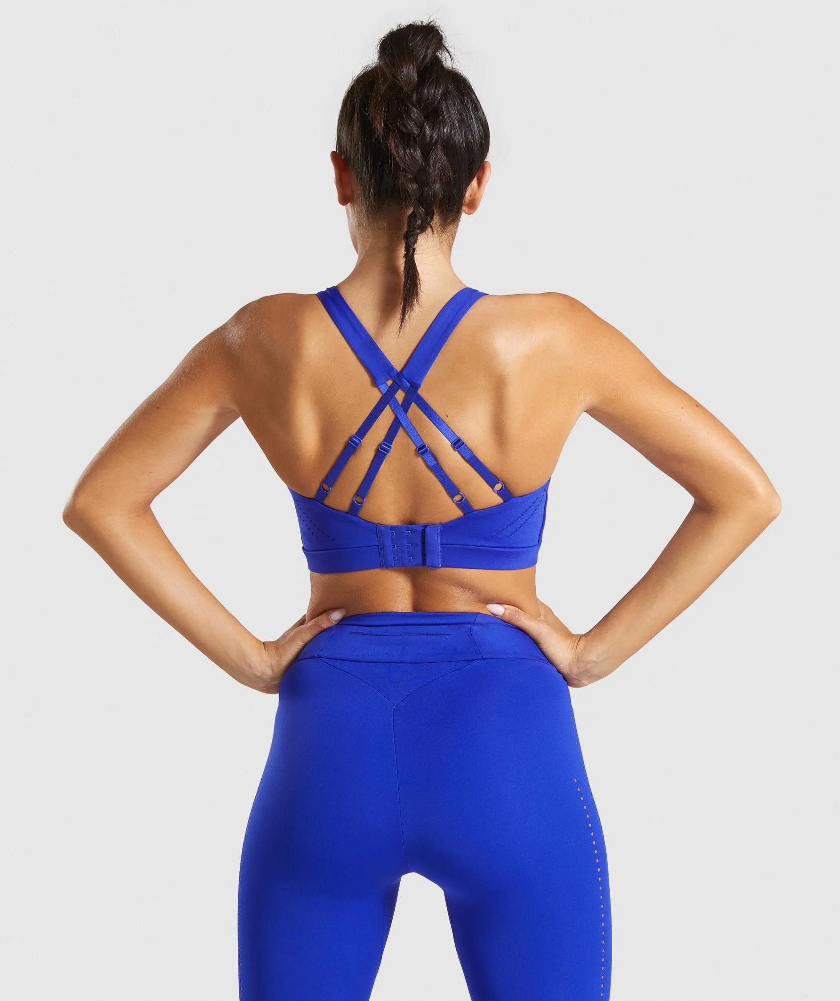 Gymshark Laser Cut Sports Bra - Blue