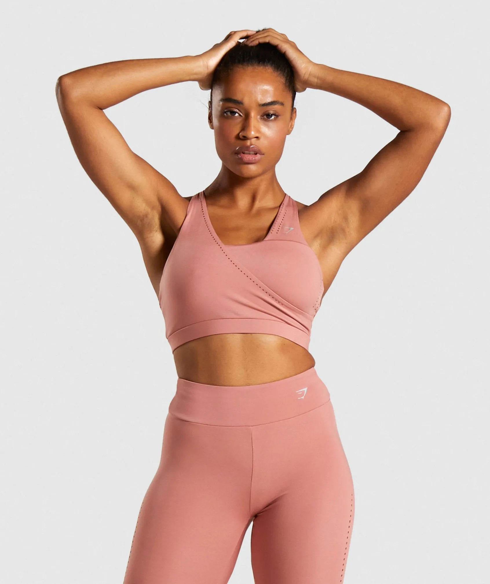 Gymshark Laser Cut Sports Bra - Blush