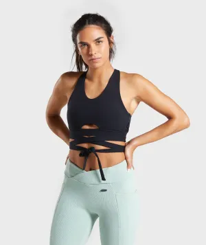 Gymshark Poise Wrap Around Bralette - Black