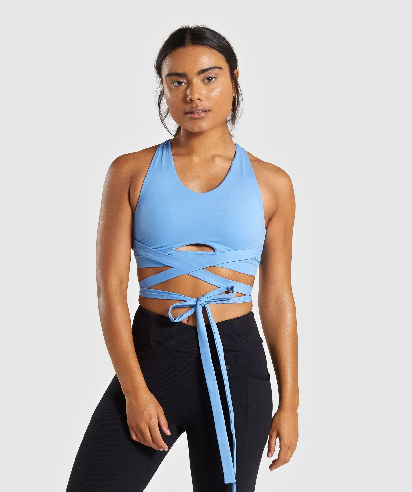 Gymshark Poise Wrap Around Bralette - Blue