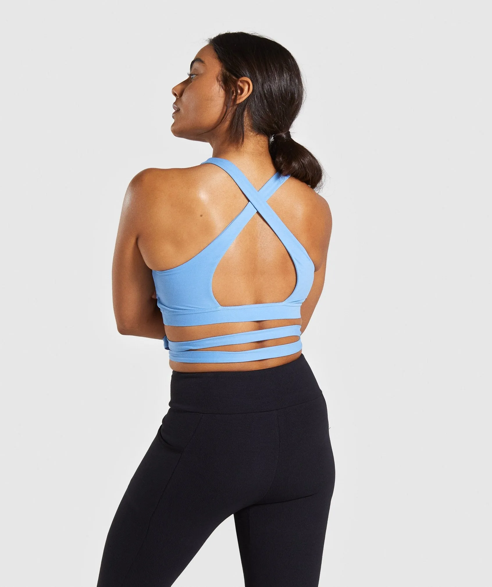 Gymshark Poise Wrap Around Bralette - Blue