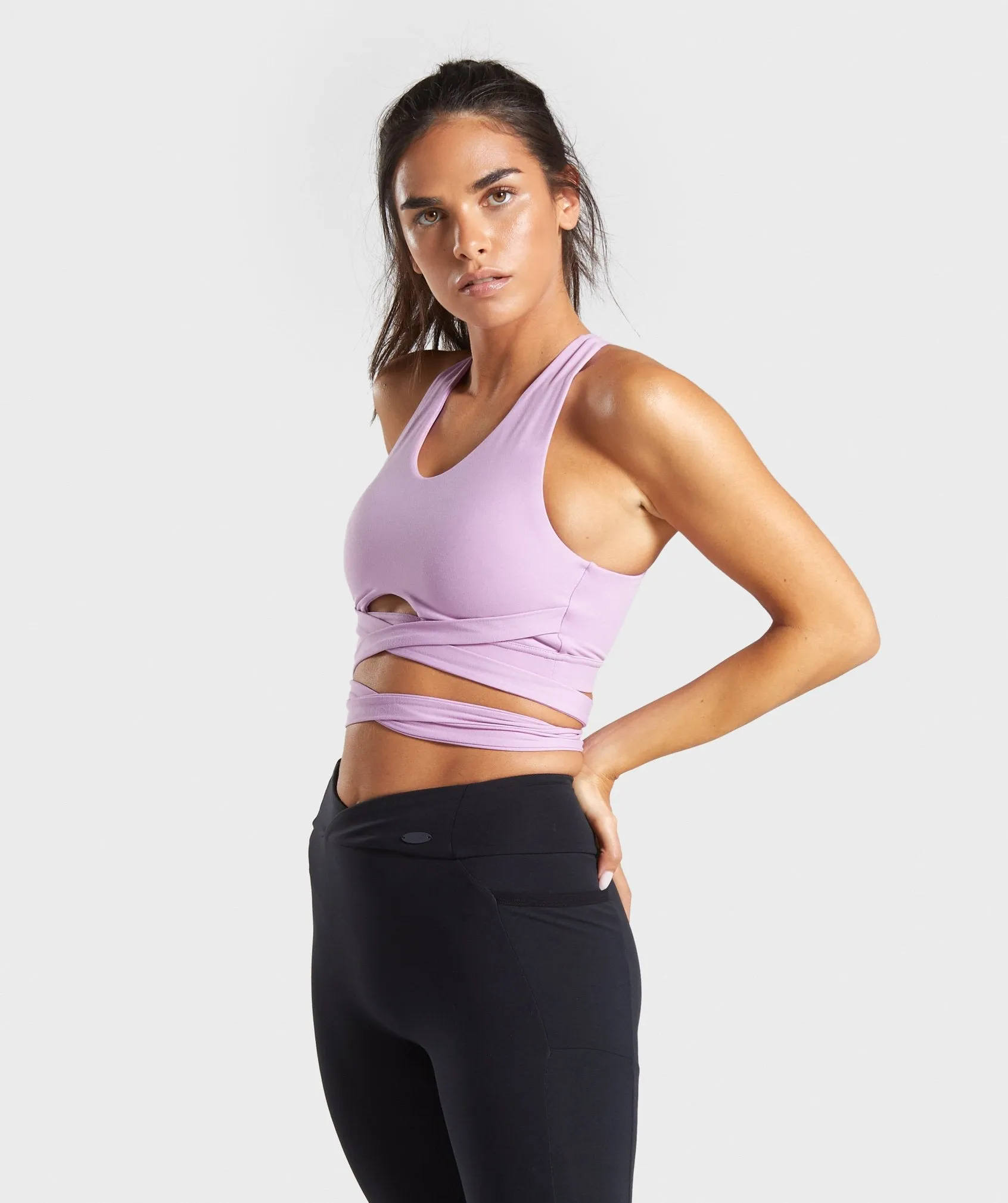 Gymshark Poise Wrap Around Bralette - Pink