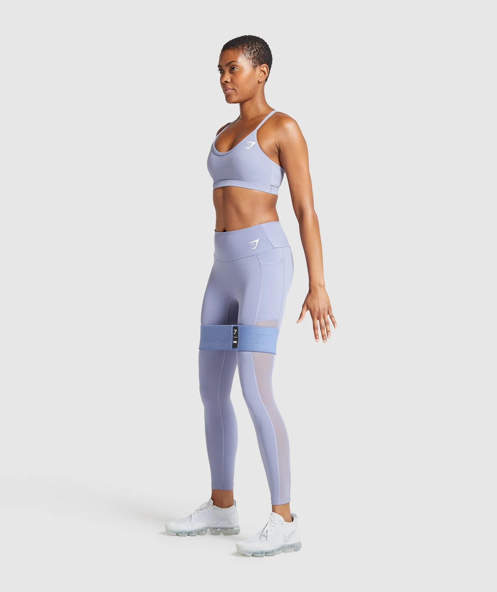 Gymshark V Neck Training Sports Bra - Light Blue