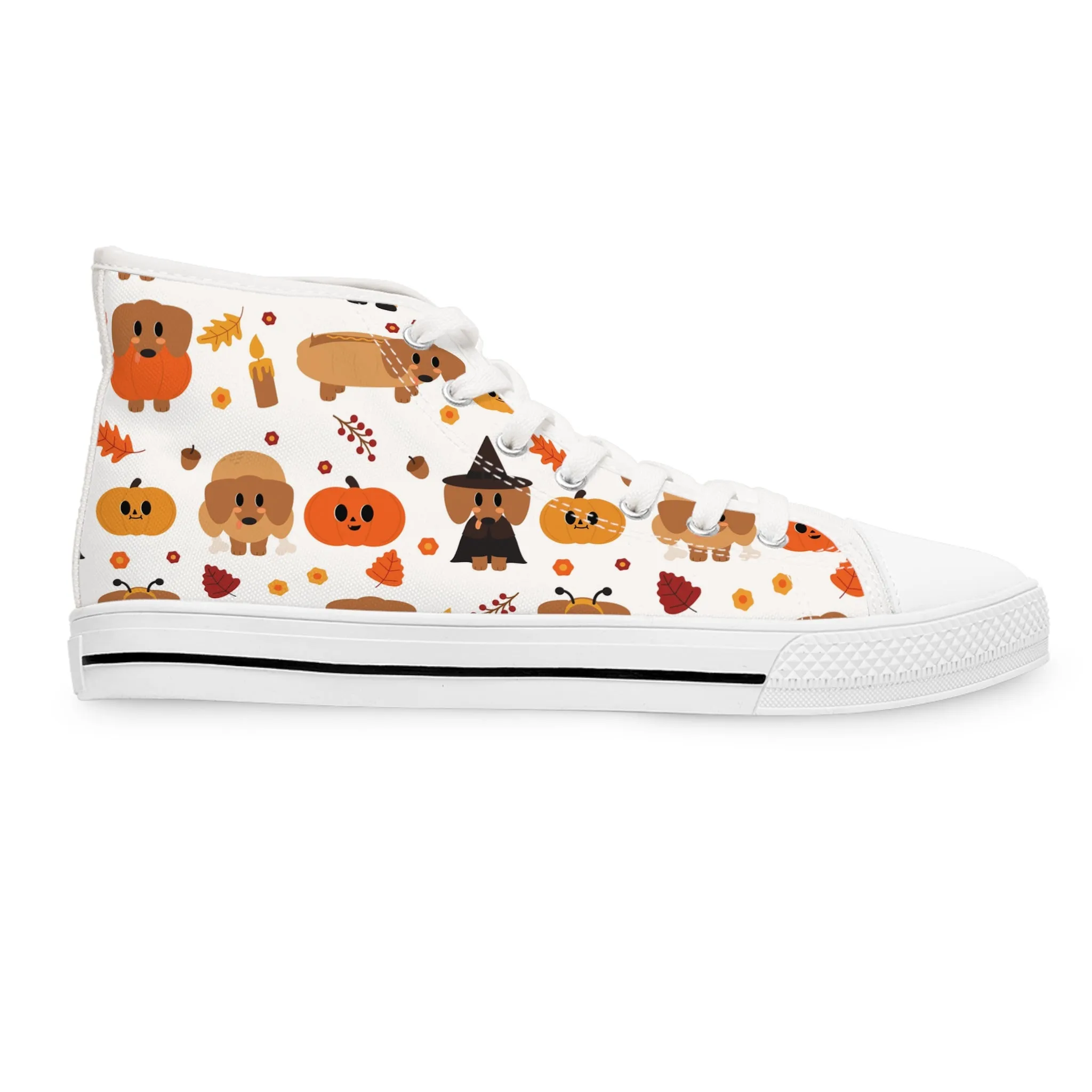 Halloween Dachshund Women's High Top Sneakers