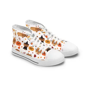 Halloween Dachshund Women's High Top Sneakers