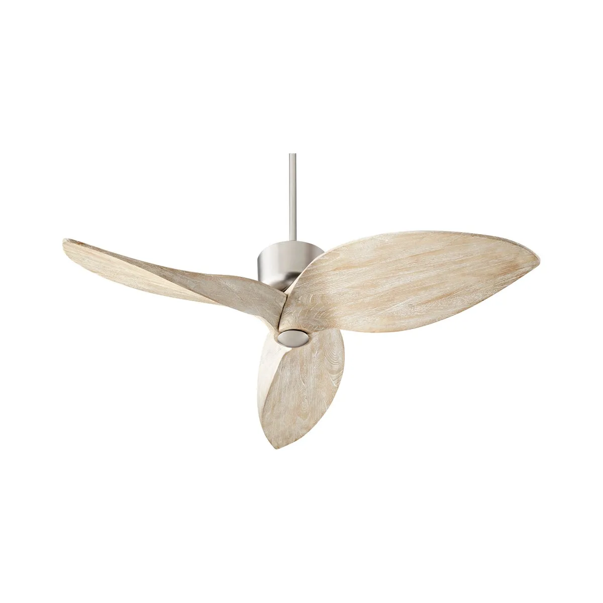 HAWKEYE 52" 3 BLADE CEILING FAN- WEATHERED OAK/ SATIN NICKEL