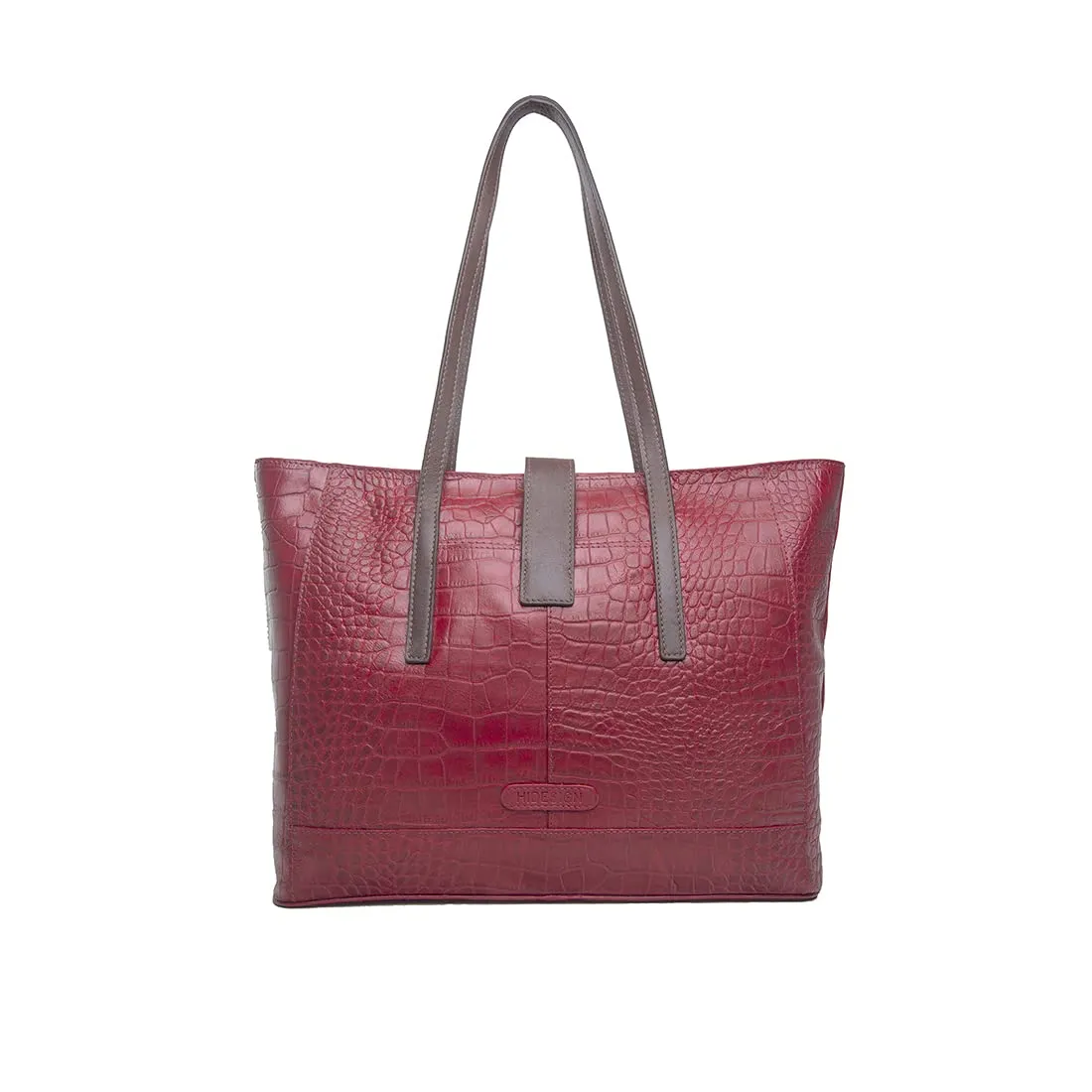 Hidesign womens EE ATRIA I Large Red Brown I Tote Bag