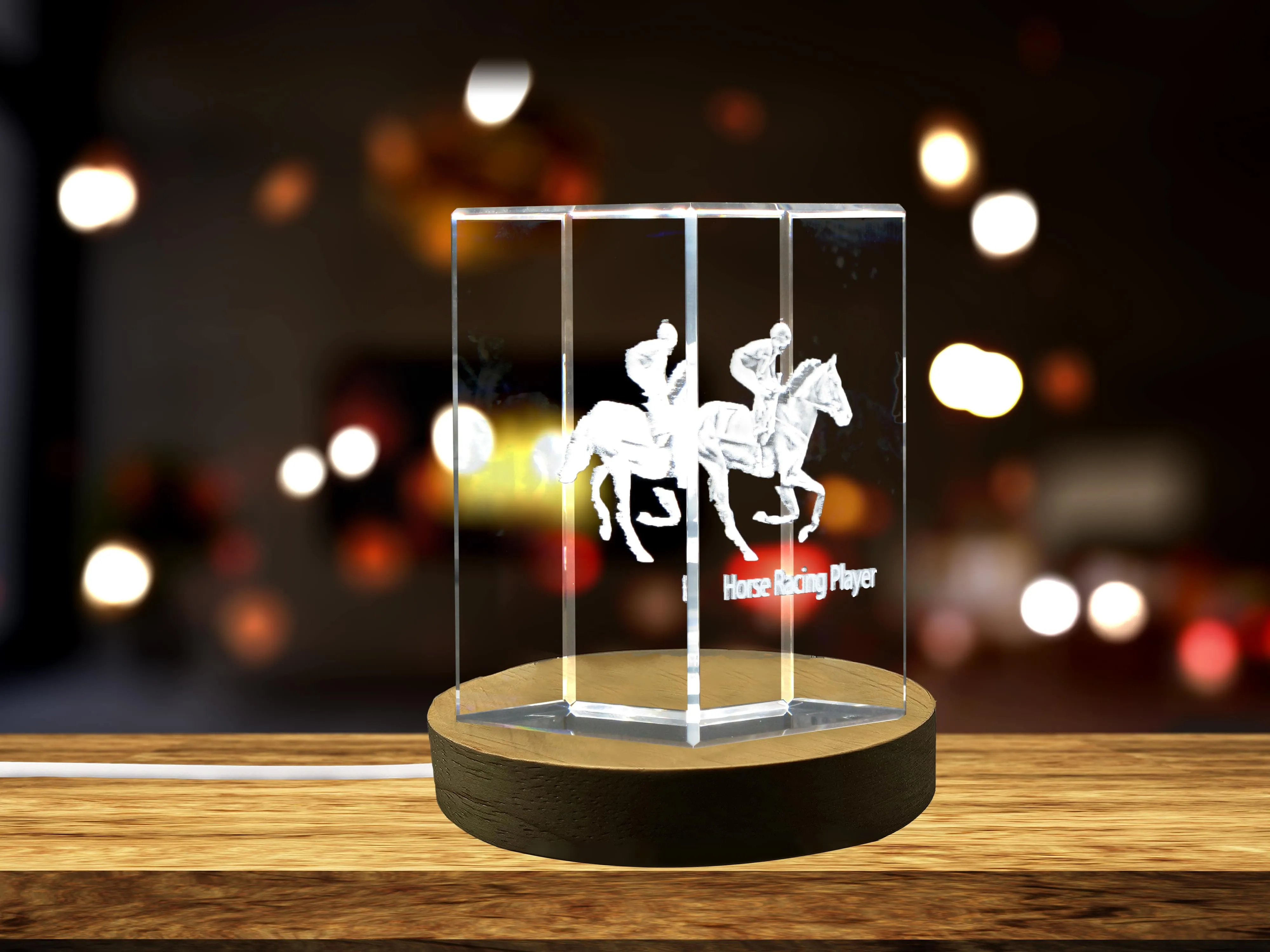 Horse Racing Player 3D Engraved Crystal 3D Engraved Crystal Keepsake/Gift/Decor/Collectible/Souvenir