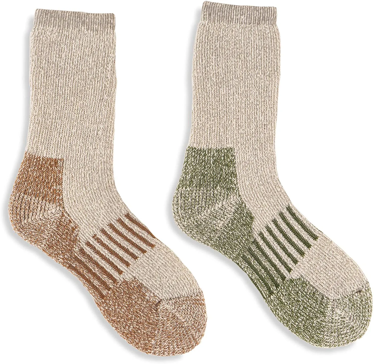 HOT FEET Boys' Outdoor Socks, Warm Youth Socks, Thermal Wool Blend (4 Pack)