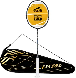 Hundred ROCK 78 Strung Badminton Racquet (Black / Blue)