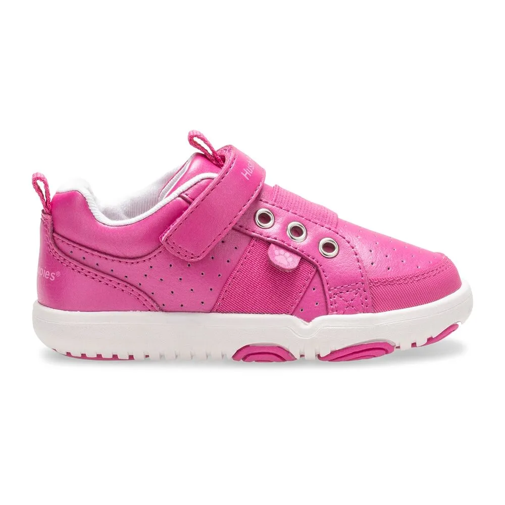 Jesse Kid's Leather Sneaker - Berry/Pink