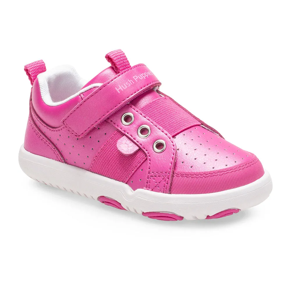 Jesse Kid's Leather Sneaker - Berry/Pink