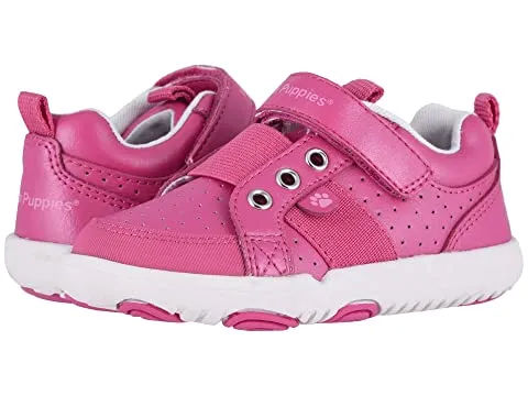 Jesse Kid's Leather Sneaker - Berry/Pink