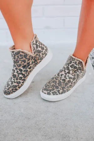 Josie Slouch Ankle Sneakers - Leopard