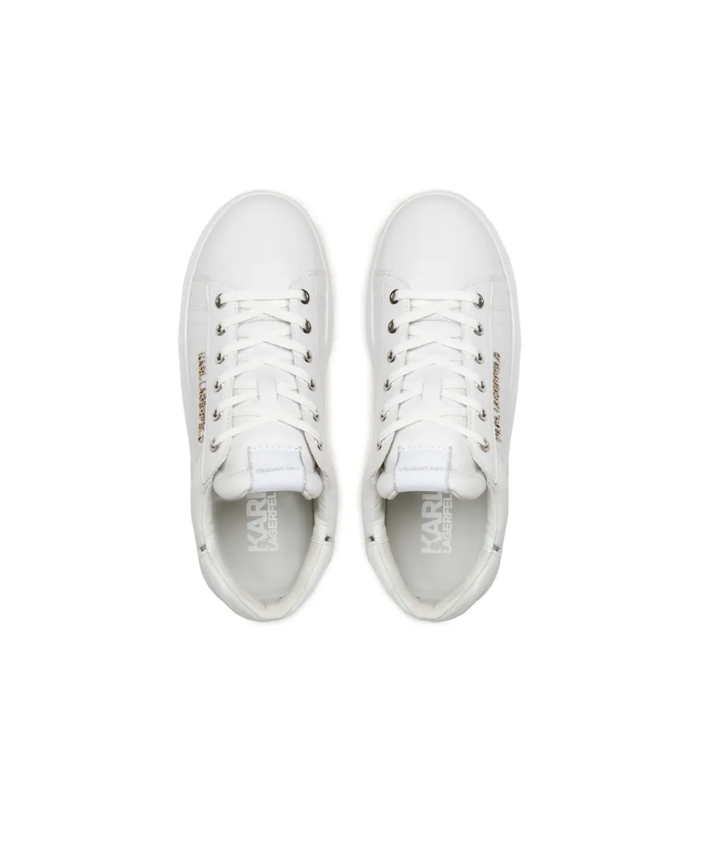 KARL LAGERFELD KAPRI MENS MONOGRAM SNEAKERS IN WHITE