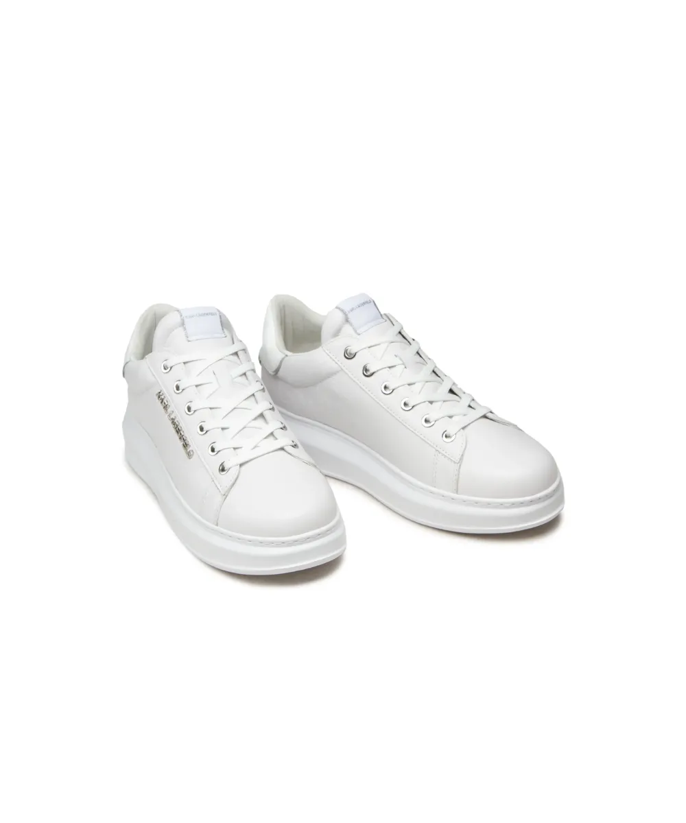 KARL LAGERFELD KAPRI MENS MONOGRAM SNEAKERS IN WHITE