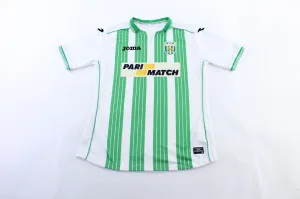 Karpaty Lviv Embroidered Patch Green & White Striped Soccer Jersey