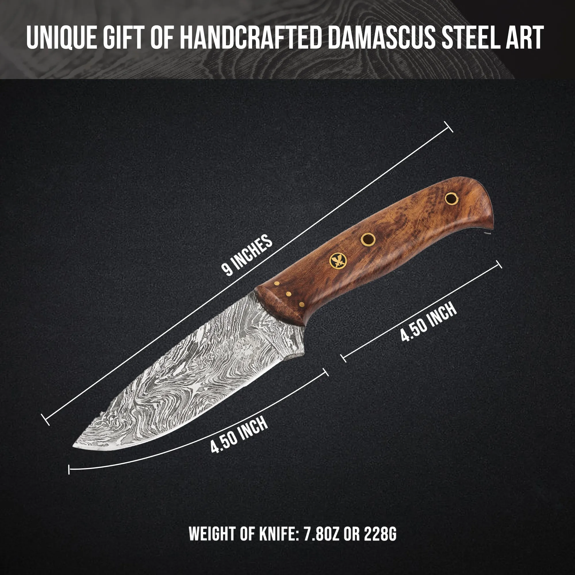 Little Champ Hunter Damascus Knife