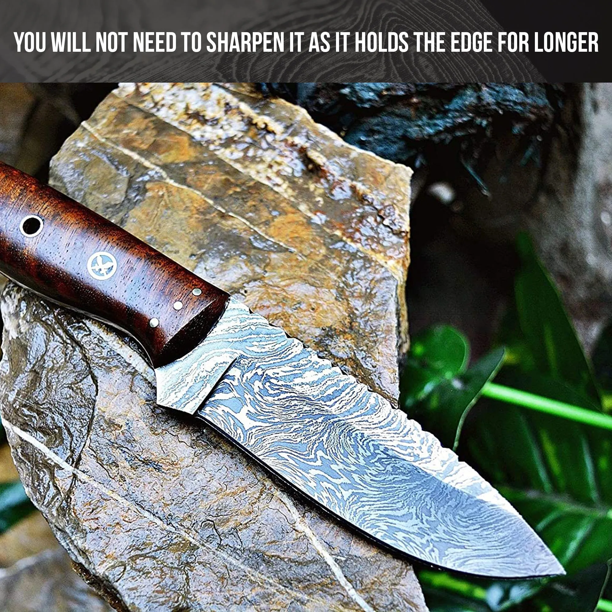 Little Champ Hunter Damascus Knife