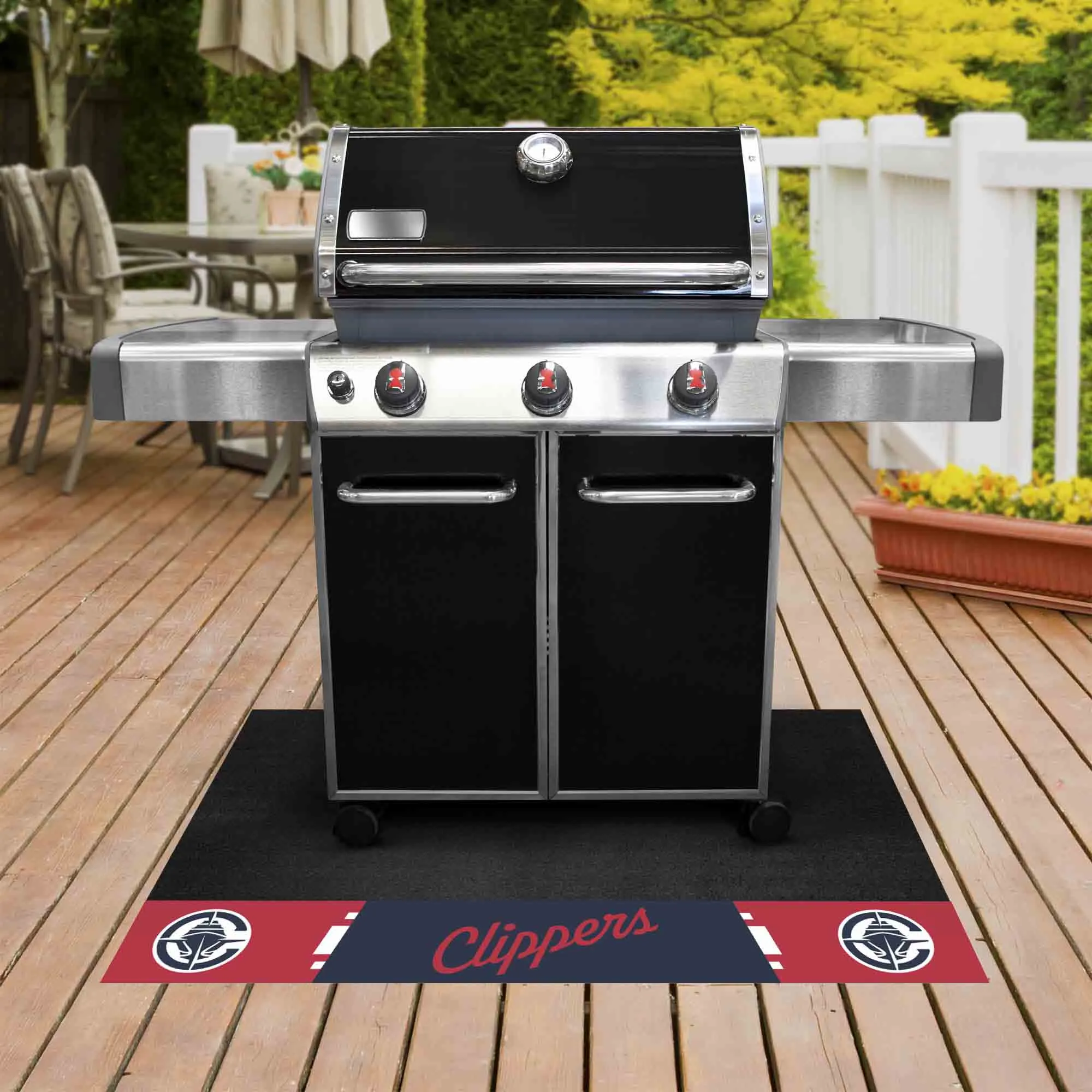 Los Angeles Clippers Vinyl Grill Mat - 26in. x 42in.