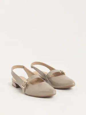 LUNA BLU Taupe Mary Jane Shoes