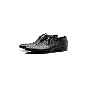 LuxeGator Exotic Lace Up Oxford Dress Shoes