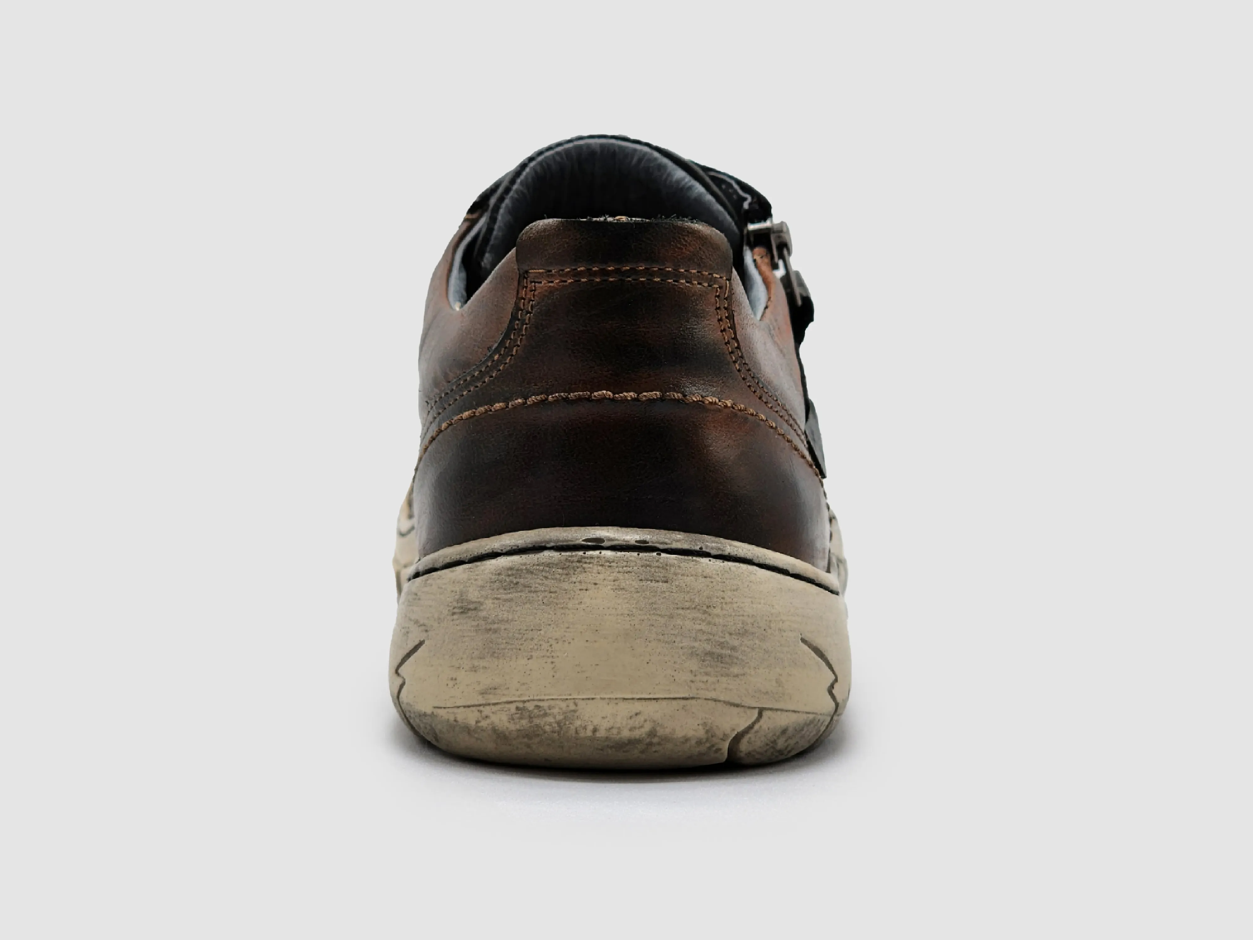 Men's Original Zip-Up Leather Shoes - Brown