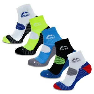 More Mile London (5 Pack) Mens Running Socks - Multi