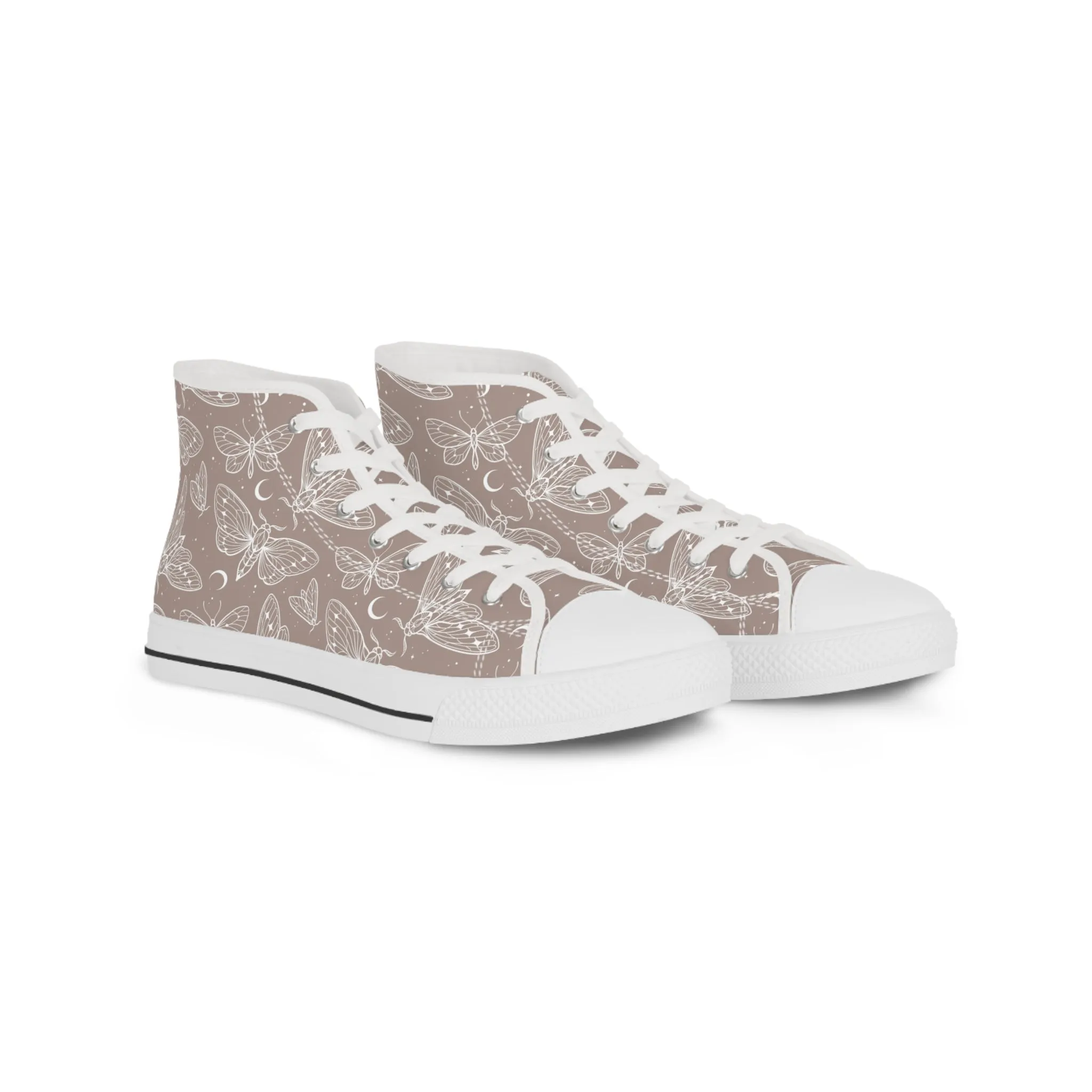 Moth and Butterflies Men's High Top Sneakers