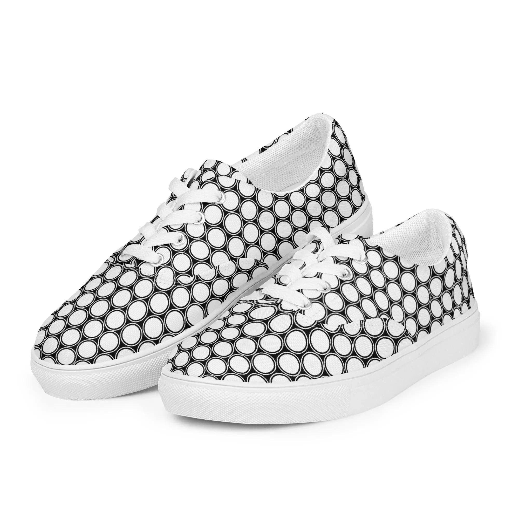 Nested Circles Women’s lace-up canvas shoes