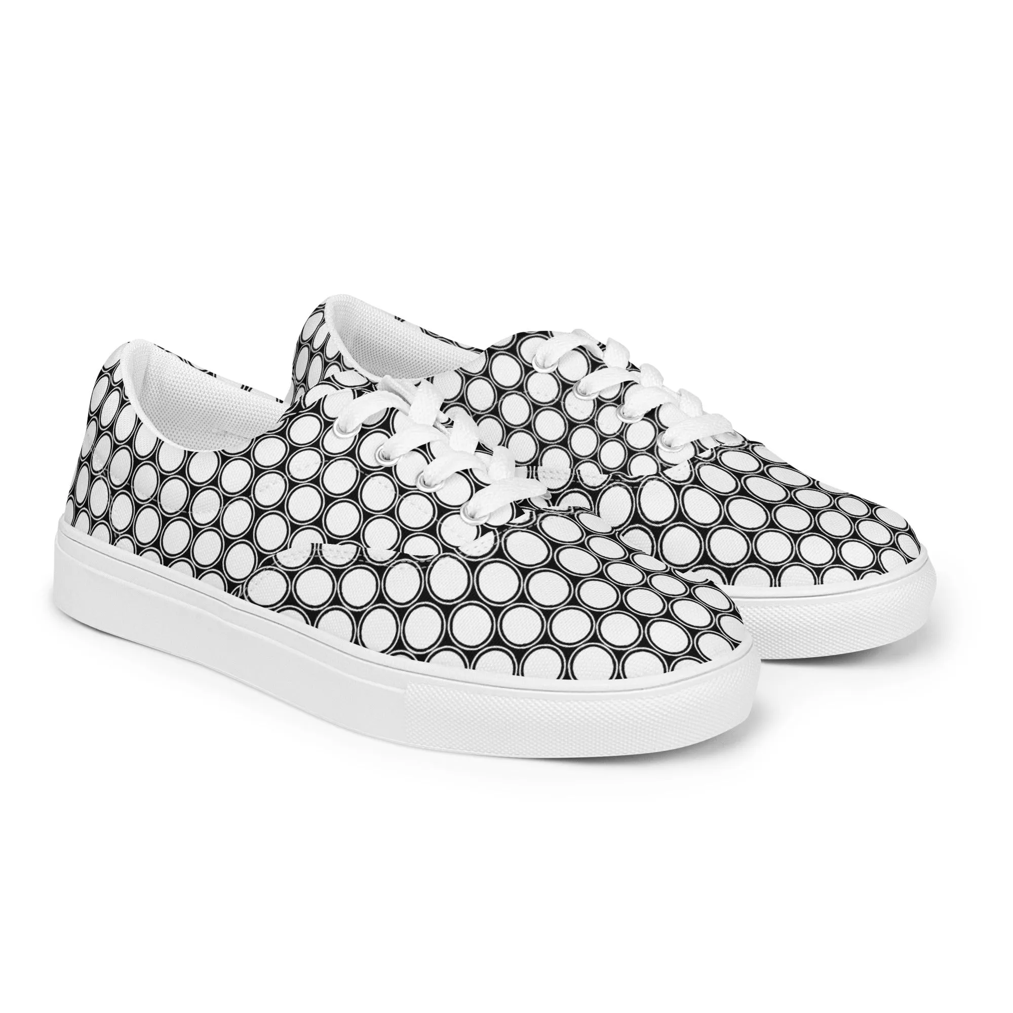 Nested Circles Women’s lace-up canvas shoes