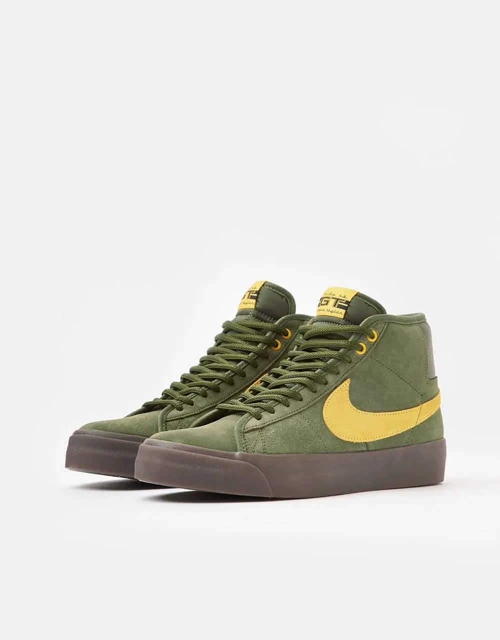 Nike SB 'Anti Hero' Zoom Blazer Mid QS Skate Shoes - Rough Green/Amarillo-Rough Green