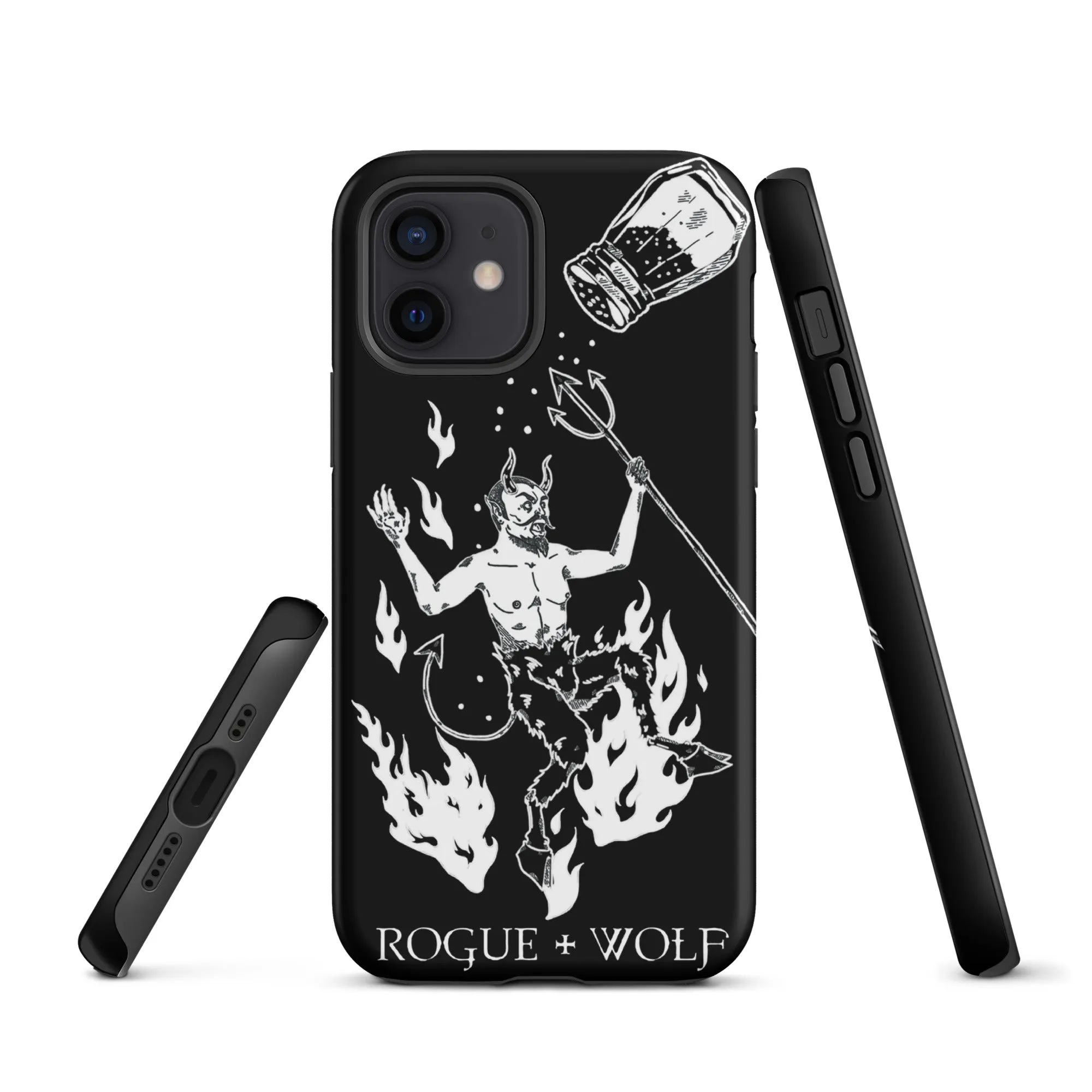 One Salty Devil B&W Tough Phone Case for iPhone - Witchy Goth Anti-scratch Shockproof Cover