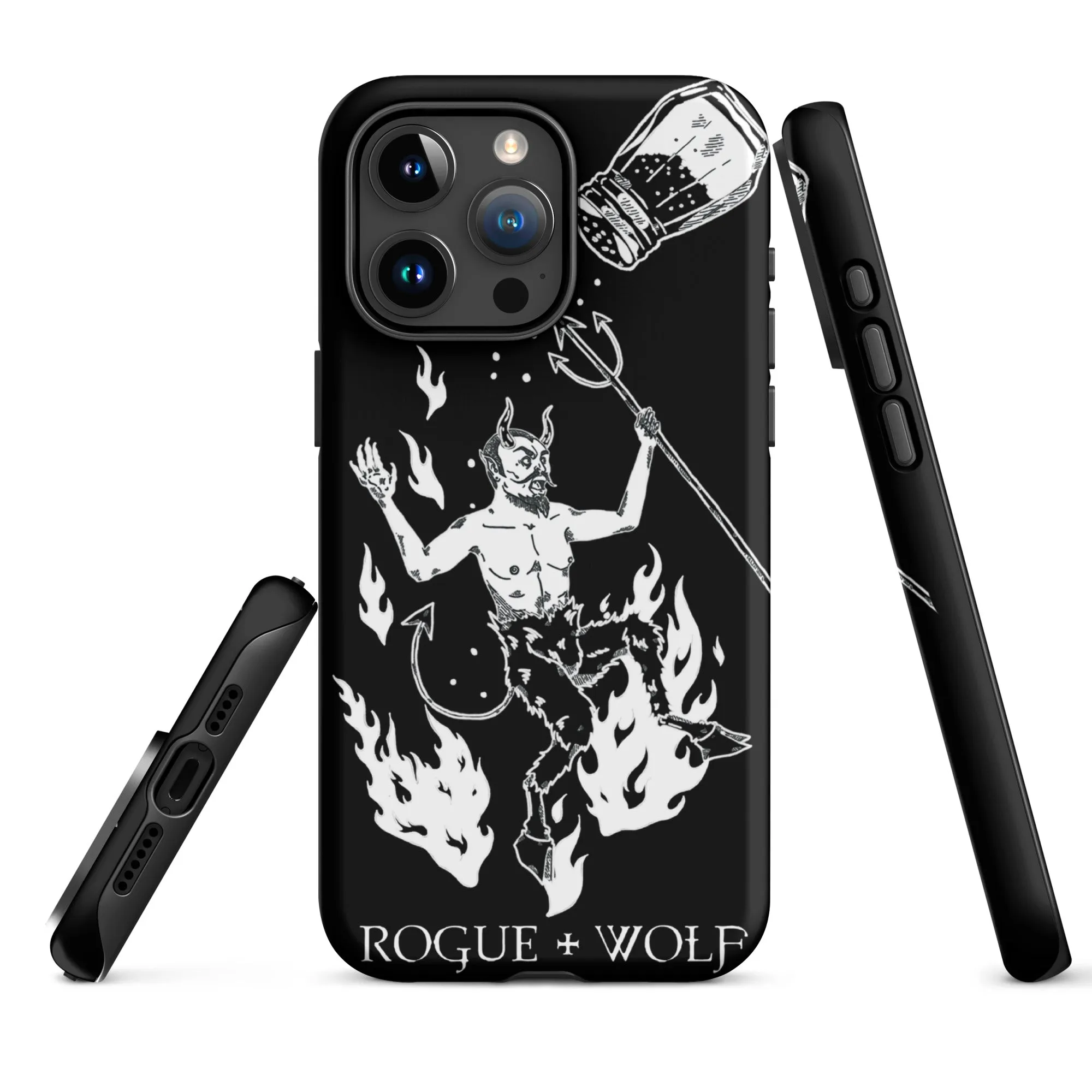 One Salty Devil B&W Tough Phone Case for iPhone - Witchy Goth Anti-scratch Shockproof Cover