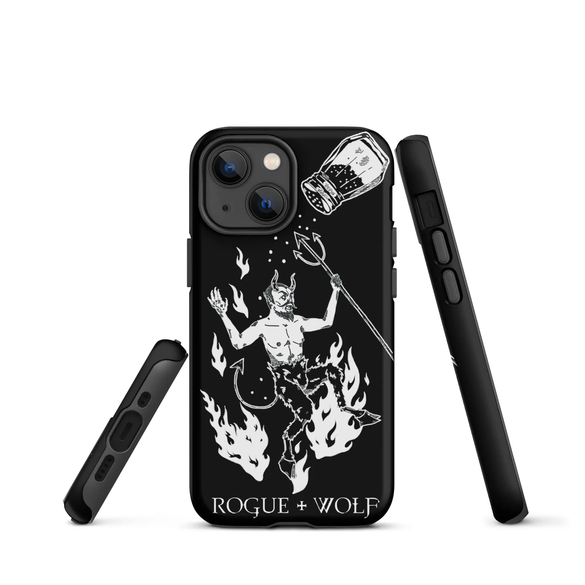 One Salty Devil B&W Tough Phone Case for iPhone - Witchy Goth Anti-scratch Shockproof Cover