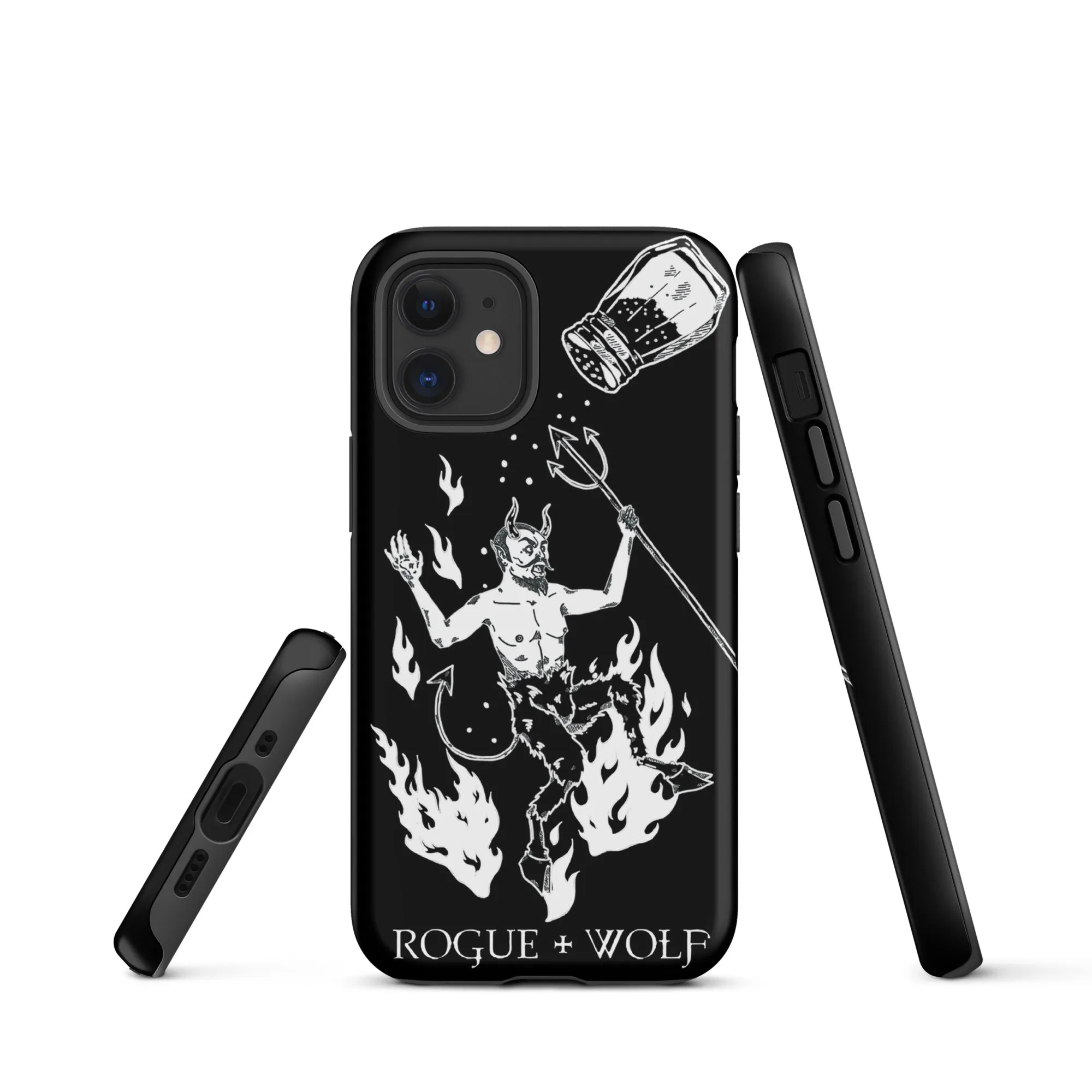 One Salty Devil B&W Tough Phone Case for iPhone - Witchy Goth Anti-scratch Shockproof Cover