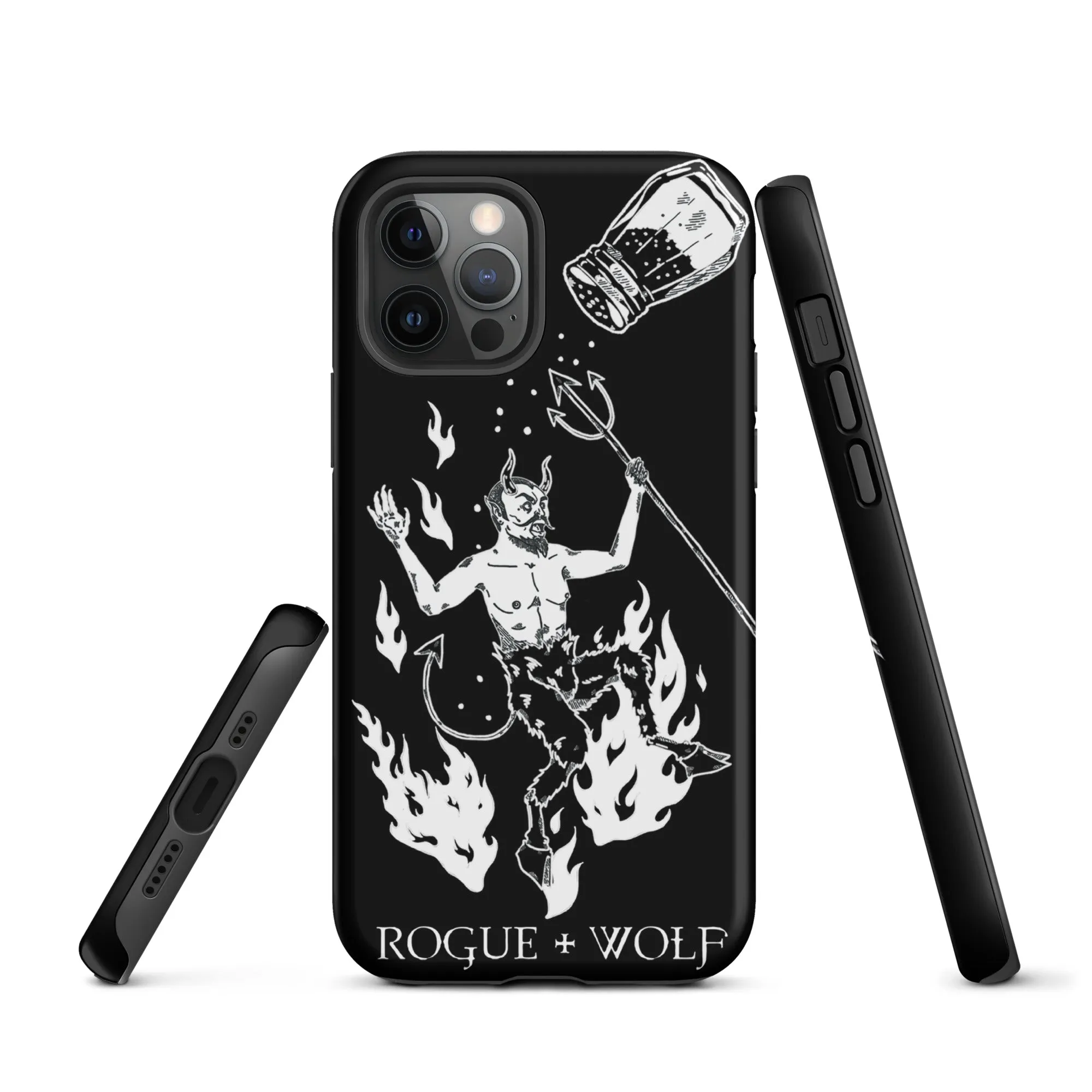 One Salty Devil B&W Tough Phone Case for iPhone - Witchy Goth Anti-scratch Shockproof Cover