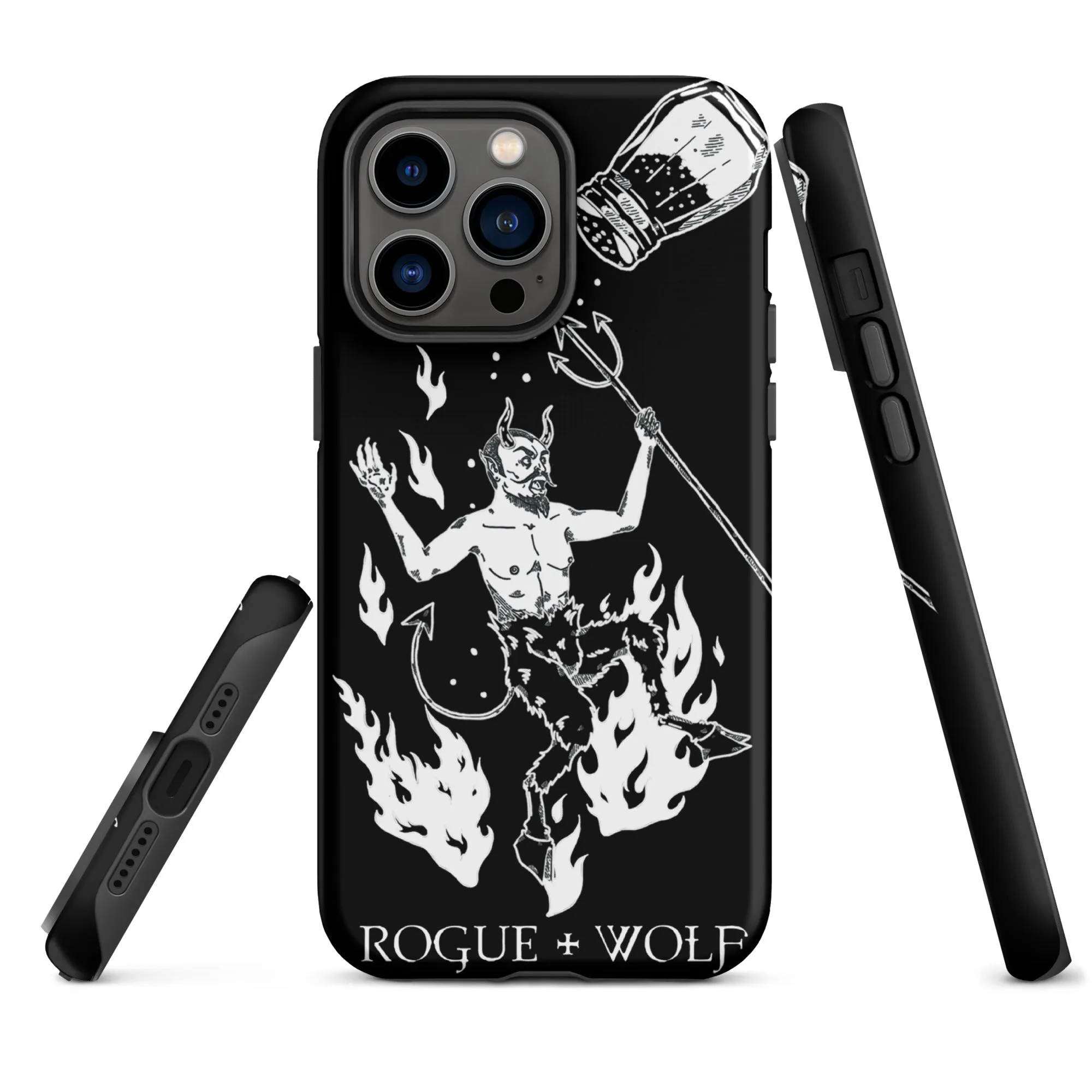 One Salty Devil B&W Tough Phone Case for iPhone - Witchy Goth Anti-scratch Shockproof Cover