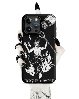 One Salty Devil B&W Tough Phone Case for iPhone - Witchy Goth Anti-scratch Shockproof Cover