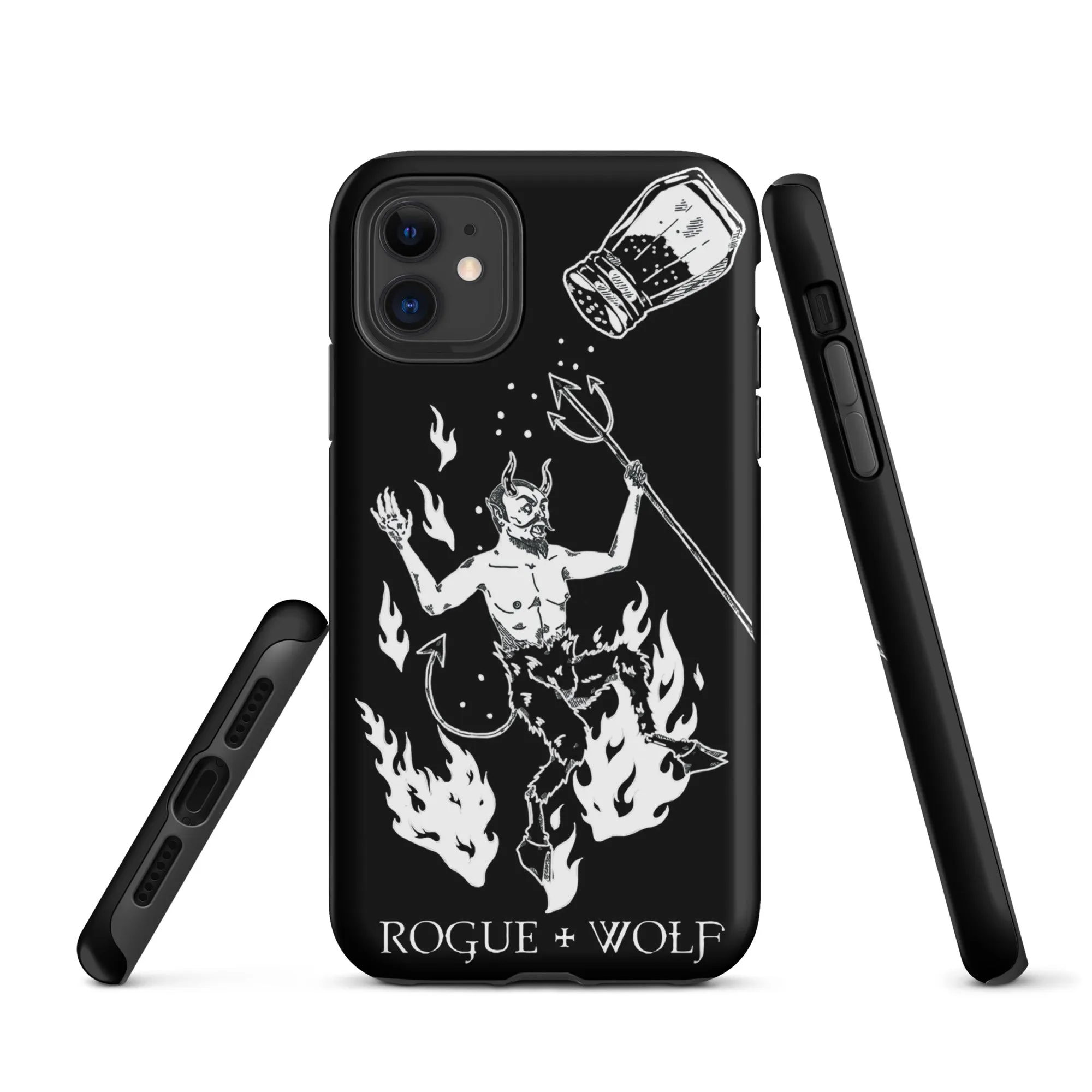 One Salty Devil B&W Tough Phone Case for iPhone - Witchy Goth Anti-scratch Shockproof Cover