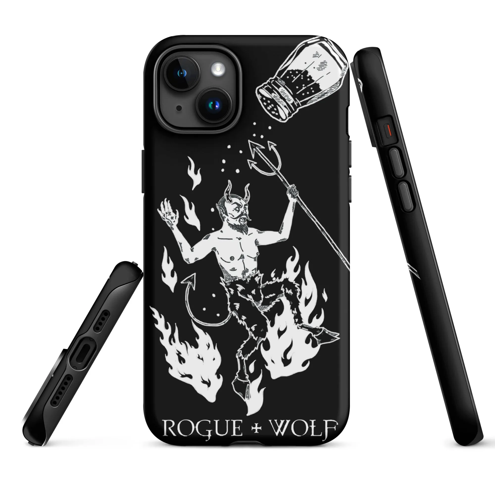 One Salty Devil B&W Tough Phone Case for iPhone - Witchy Goth Anti-scratch Shockproof Cover