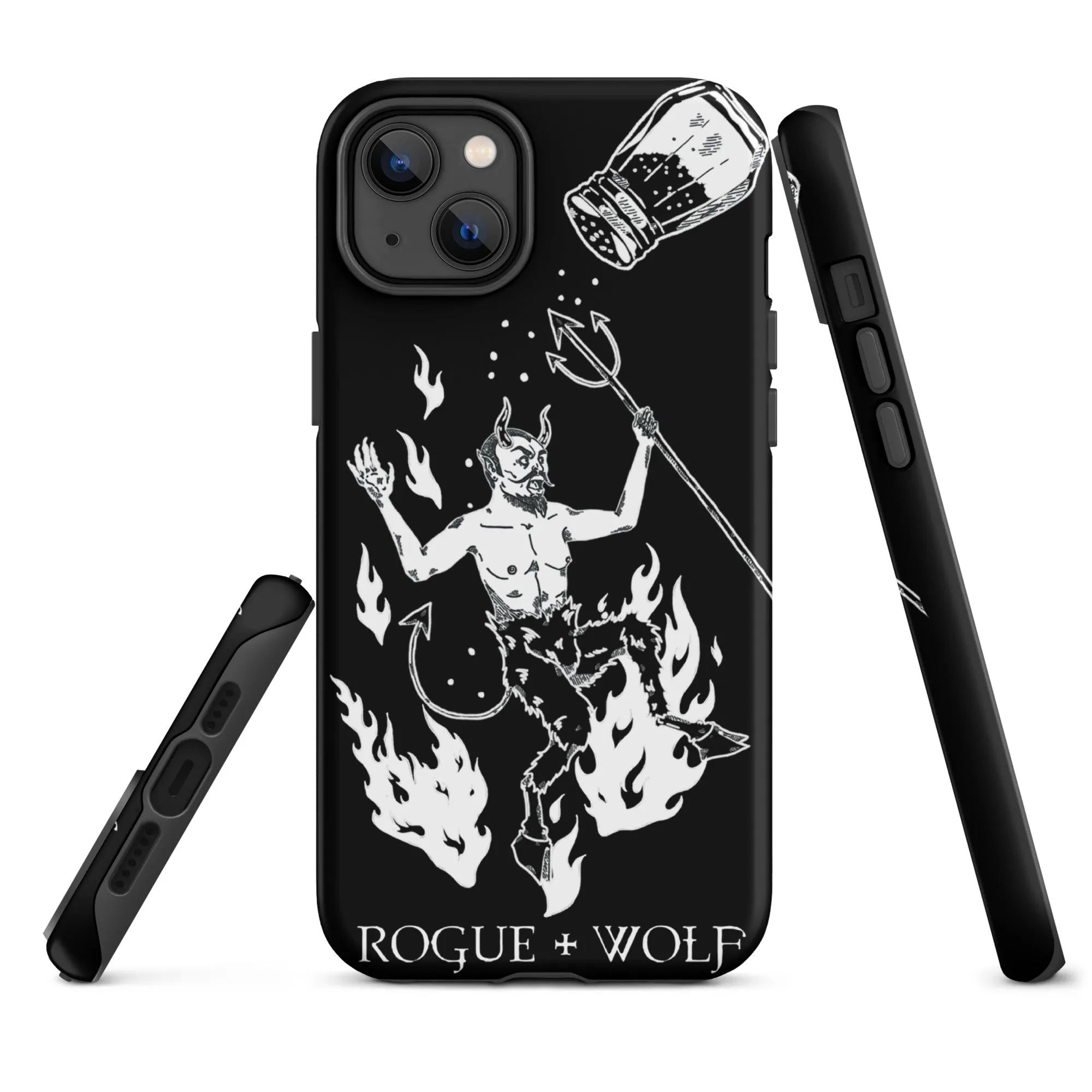 One Salty Devil B&W Tough Phone Case for iPhone - Witchy Goth Anti-scratch Shockproof Cover