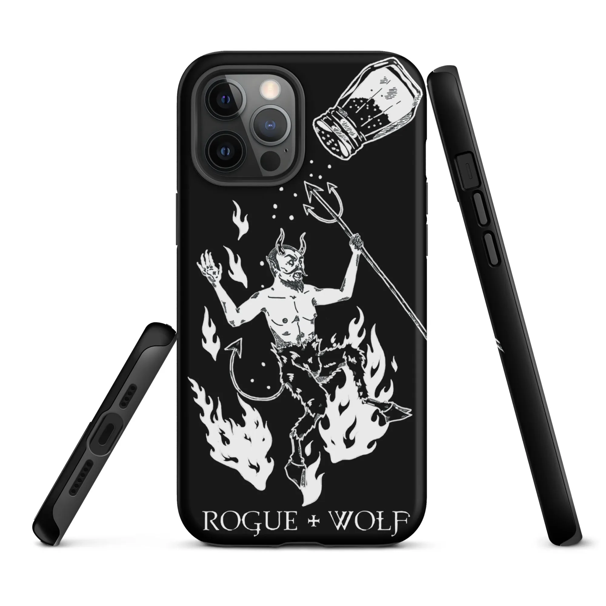 One Salty Devil B&W Tough Phone Case for iPhone - Witchy Goth Anti-scratch Shockproof Cover