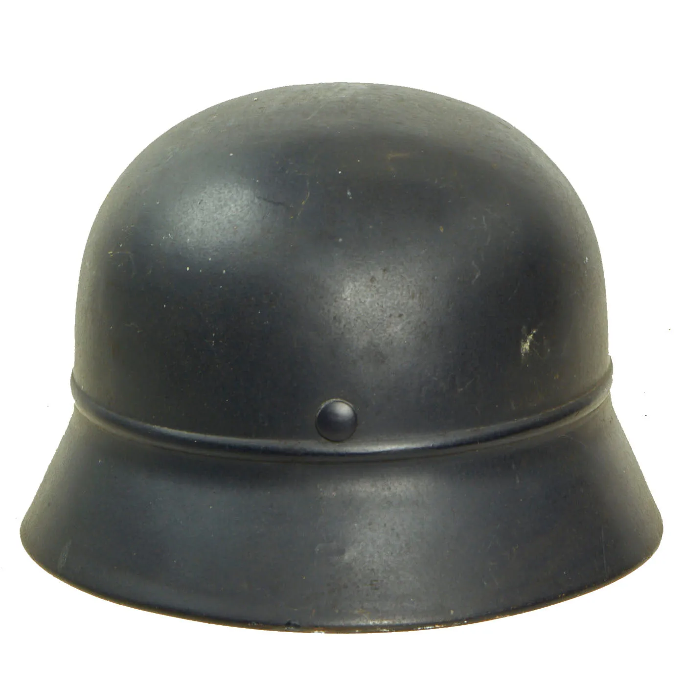 Original German WWII Luftschutz Civil Air Defense Beaded M40 Helmet Liner & Damaged Chinstrap - Q64