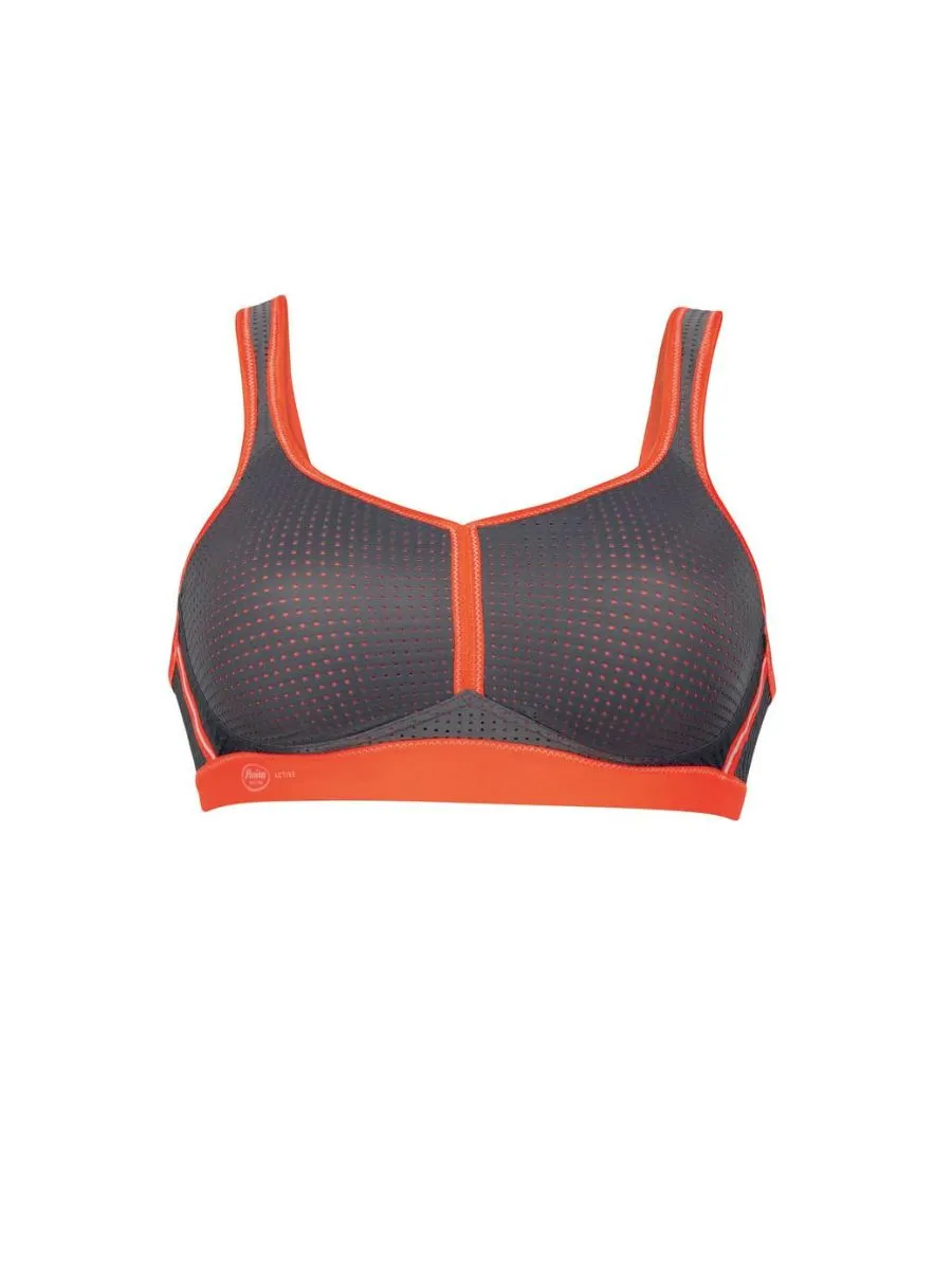 Performance Sports Bra - Anthracite/Fiesta