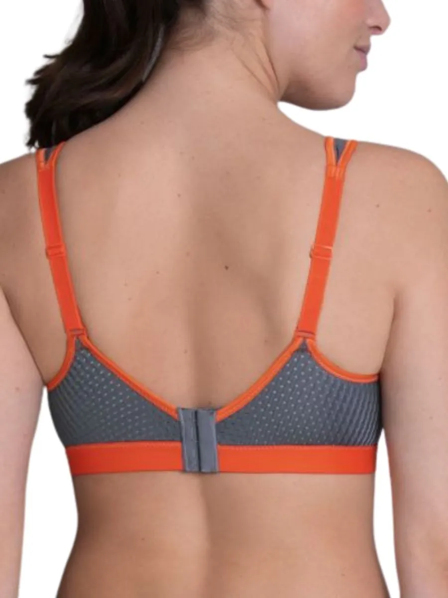 Performance Sports Bra - Anthracite/Fiesta